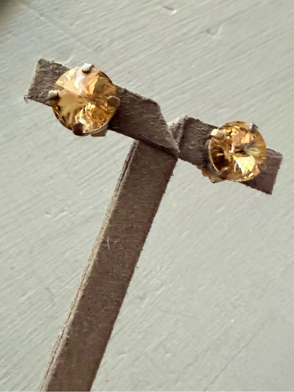 Sorrelli Crystal Brass Tone Stud Earrings